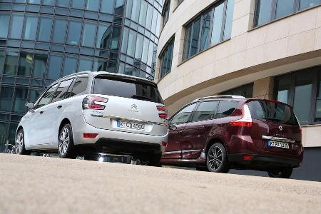 Citron Grand C4 Picasso BlueHDi 150, Renault Grand Scnic dCi 150 FAB, Heckansicht