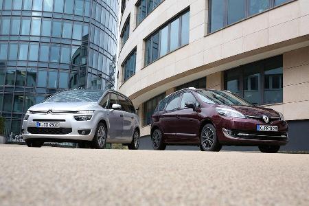 Citron Grand C4 Picasso BlueHDi 150, Renault Grand Scnic dCi 150 FAB, Frontansicht