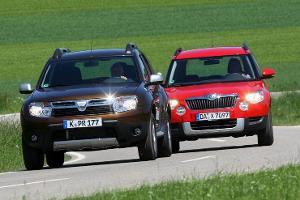 Dacia Duster und Skoda Yeti