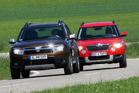 Dacia Duster, Skoda Yeti Dacia Duster, Skoda Yeti