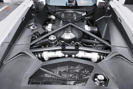 Lamborghini Aventador, Motorraum, V-12, Motor