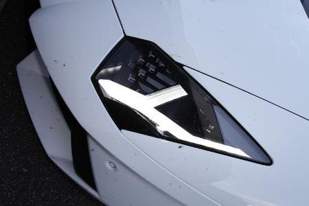 Lamborghini Aventador, Detail, Frontscheinwerfer