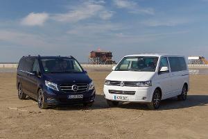 Mercedes V 250 Bluetec und VW Multivan 2.0 BiTDI