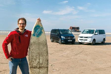 Mercedes V 250 Bluetec, VW Multivan 2.0 BiTDI, Frontansicht