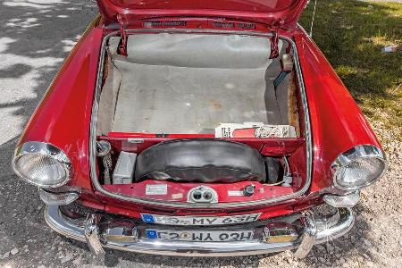 VW 1600 Typ 3, Kofferraum, Ersatzrad