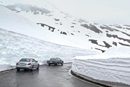 Mercedes 450 SEL 6.9, Mercedes C 250 Bluetec, Bergpass
