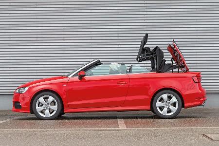 Audi A3 Cabrio 1.8 TFSI, Seitenansicht, Verdeck ffnet