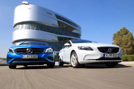 Mercedes A 180, Volvo V40 T2, Frontansicht