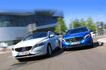 Mercedes A 180, Volvo V40 T2, Frontansicht