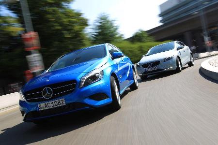 Mercedes A 180, Volvo V40 T2, Frontansicht