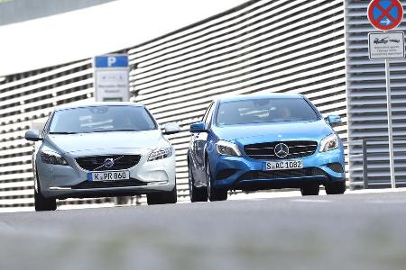 Mercedes A 180, Volvo V40 T2, Frontansicht