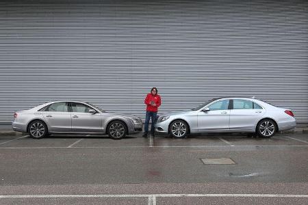 Audi A8, Mercedes S-Klasse, Seitenansicht