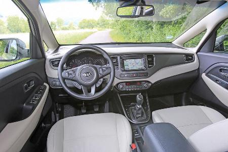 Kia Carens 1.6 GDi, Cockpit, Lenkrad