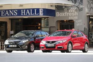 Honda Civic 1.6 i-DTEC und Toyota Auris 2.0 D-4D