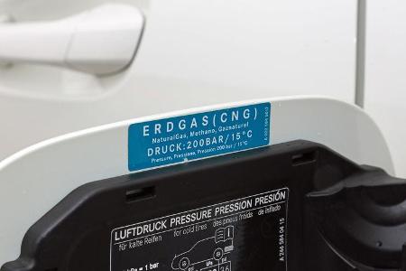 Mercedes B 200 Natural Gas Drive, Schild, Erdgas
