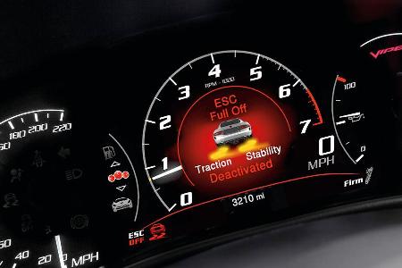 SRT Viper GTS, Rundinstrumente