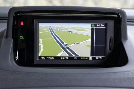 Renault Mégane TCe 130, Navi, Bildschirm
