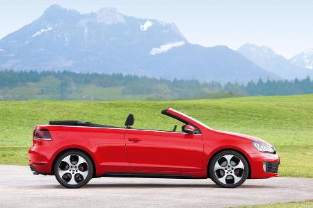 VW Golf GTI Cabriolet, Seitenansicht, offen