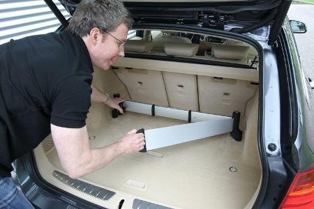 BMW Dreier Touring, Kofferraum, Aluschiene