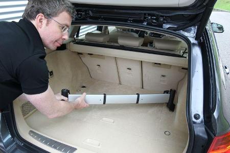 BMW Dreier Touring, Kofferraum, Aluschiene