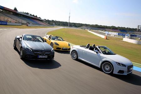 sport auto 9/2016 - Roadster - Audi TTs Roadster - Mercedes-AMG SLC 43 - Porsche 718 Boxster