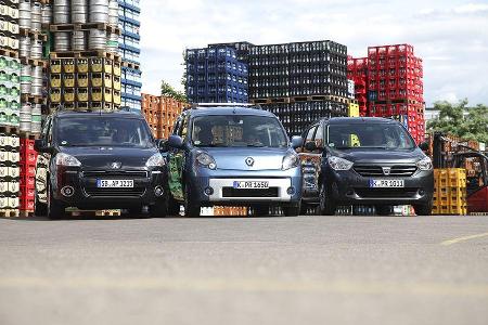 Dacia Lodgy dCi 90, Peugeot Partner Tepee HDi 115, Renault Kangoo dCi 90 energy