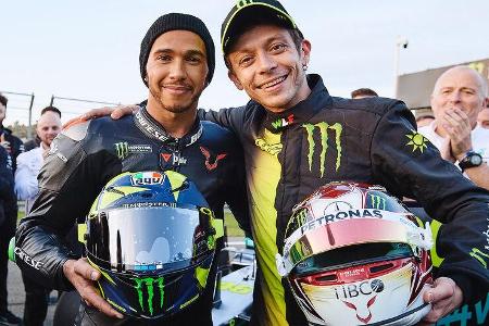 Lewis Hamilton Valentino Rossi Fahrzeugtausch 2019