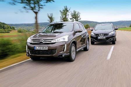 Citron C4 Aircross 150 HDi AWD, Nissan Qashqai dCi 130, Frontansicht