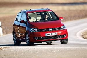VW Golf Plus 1.4 TSI, Frontansicht, Kurve