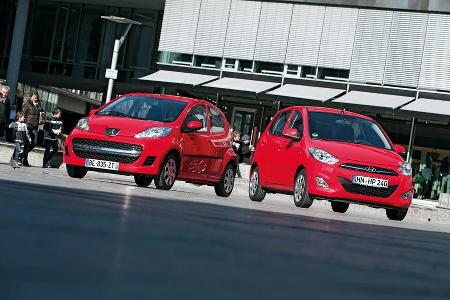Vergleichstest Hyundai i10-Peugeot 107 Vergleichstest Hyundai i10-Peugeot 107