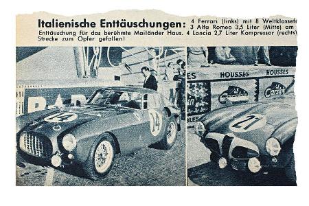 Ferrari 340/376 MM, Le Mans, 1964, Zeitungsausschnitt