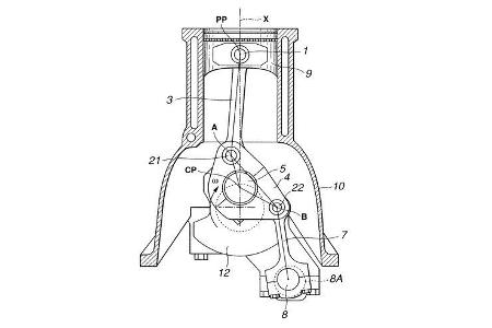 Infiniti VC-T Motor variable Kompression Patentzeichnungen