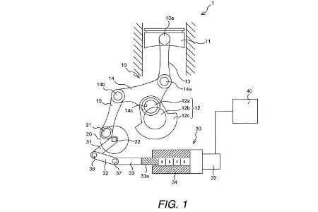 Infiniti VC-T Motor variable Kompression Patentzeichnungen