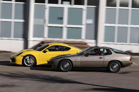 Porsche 924, Porsche Cayman S, Seitenansicht