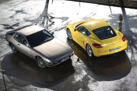 Porsche 924, Porsche Cayman S, Draufsicht
