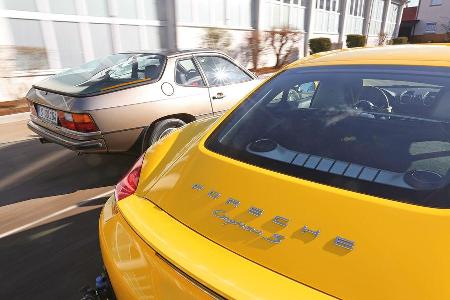 Porsche 924, Porsche Cayman S, Heckansicht