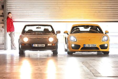 Porsche 924, Porsche Cayman S, Frontansicht
