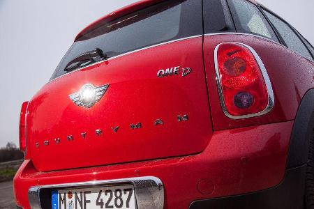 Mini One D Countryman, Schriftzug, Heck