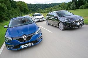 Renault Mégane GT, Opel Astra, Peugeot 308 GT