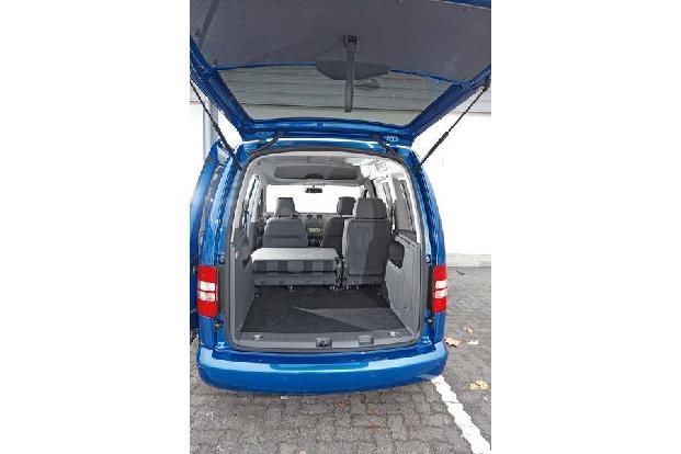 VW Caddy Blue Motion, Kofferraum, Heckklappe