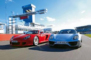 Porsche 918 Spyder und Carrera GT
