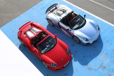 Porsche 918 Spyder, Porsche Carrera GT, von oben