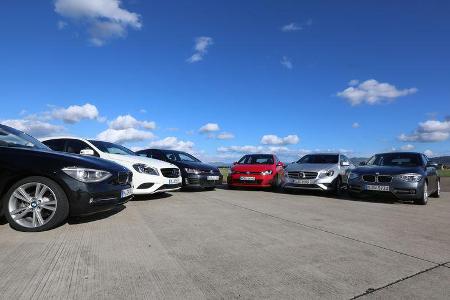 BMW 125i, Mercedes A 250, VW Golf GTI Performance, VW Golf GTD, Mercedes A 220 CDI, BMW 125d