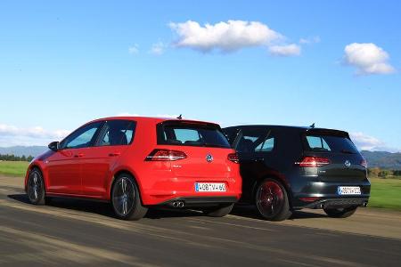 VW Golf GTI Performance, VW Golf GTD, Heckansicht