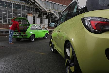 Opel Kadett City 1200, Opel Adam 1.4 Jam, Heckansicht