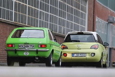 Opel Kadett City 1200, Opel Adam 1.4 Jam, Heckansicht