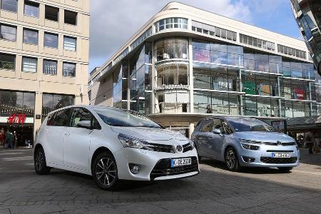 Citron Grand C4 Picasso e-HDi 115, Toyota Verso 1.6 D-4D Life, Frontansicht