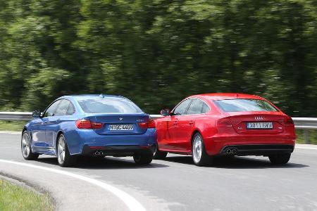 Audi A5 Sportback, BMW Vierer Gran Coup, Heckansicht
