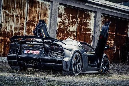 Mansory-Lamborghini Aventator Carbonada, Heckansicht, Flgeltren