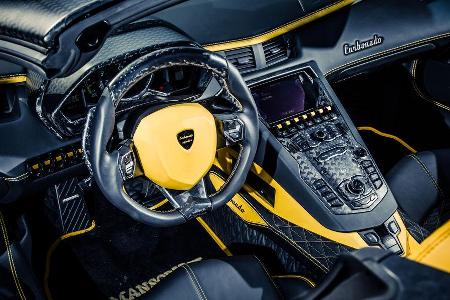 Mansory-Lamborghini Aventator Carbonada, Cockpit, Lenkrad